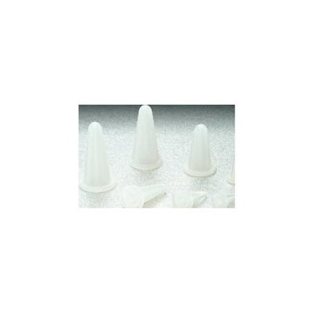 Tapered Flange Plugs-0.650-0.178-0.394-SILICONE-CLEAR, 500PK